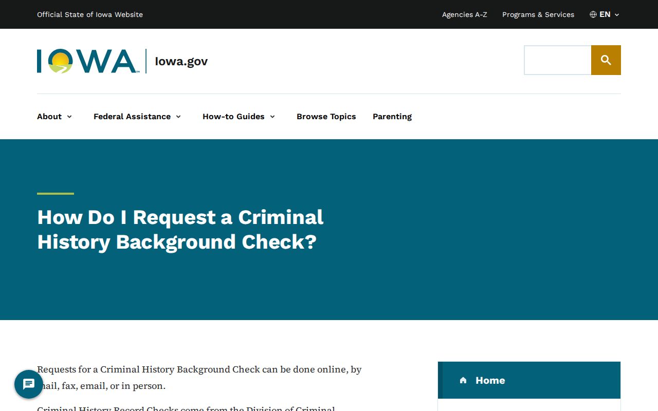 Grand River criminal records through the Iowa state history request process