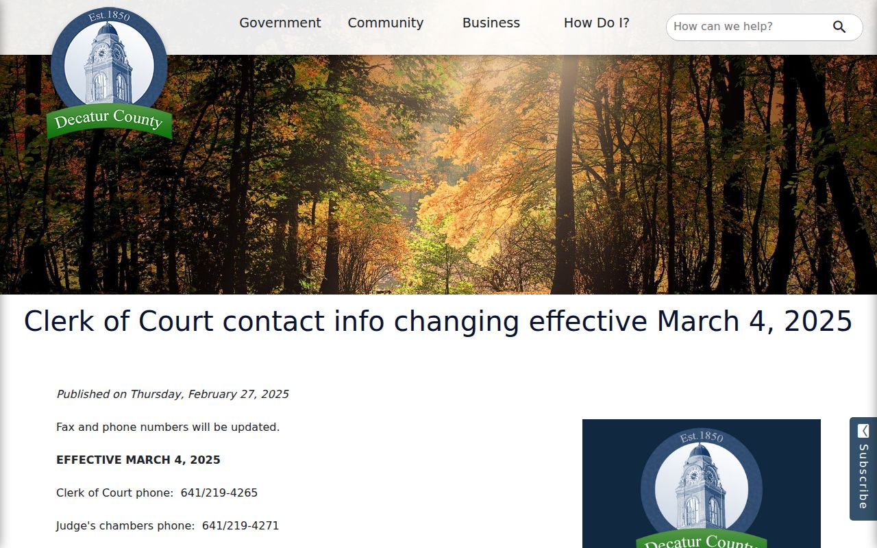 Leon criminal court records clerk telephone and fax update